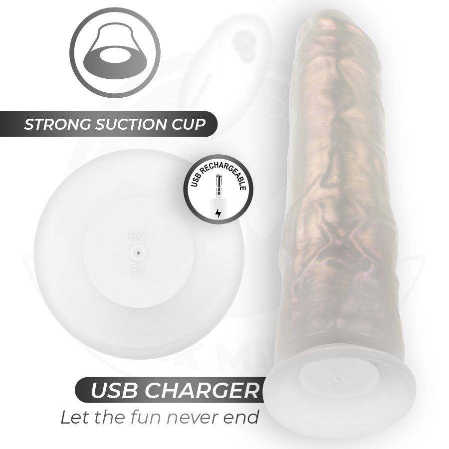 COCK MILLER - DILDO MET ZUIGNAP, LICHT EN TRILLING MET AFSTANDSBEDIENING WIT 19,5 CM