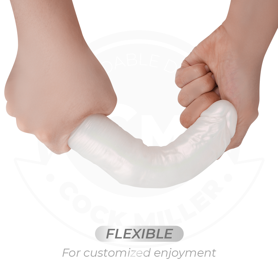 COCK MILLER - DILDO MET ZUIGNAP, LICHT EN TRILLING MET AFSTANDSBEDIENING WIT 19,5 CM