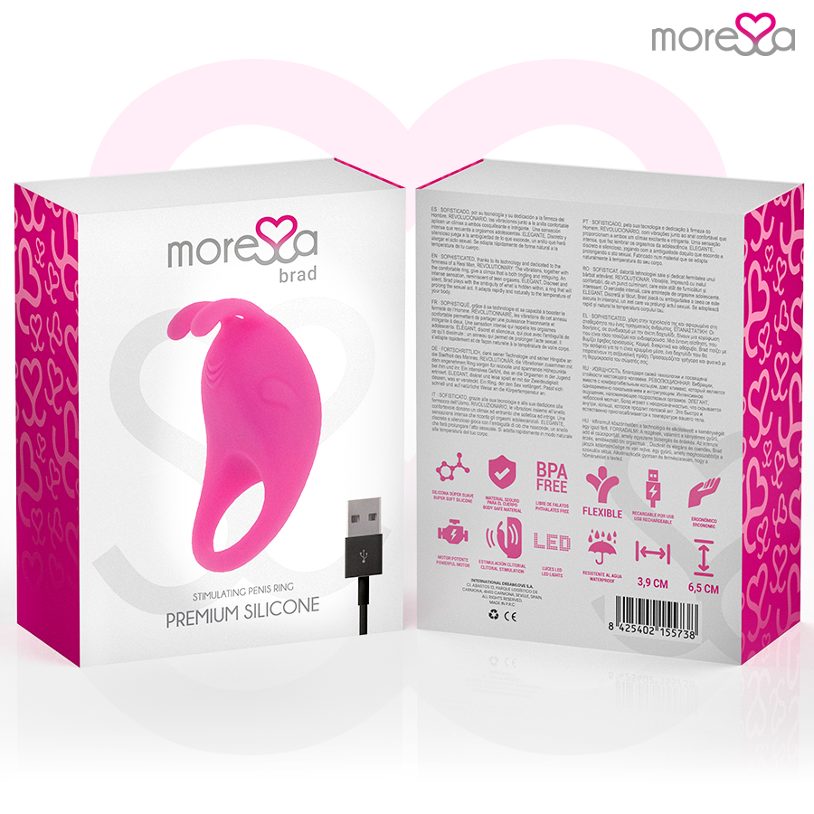 MORESSA - BRAD PREMIUM SILICONEN OPLAADBAAR ROZE