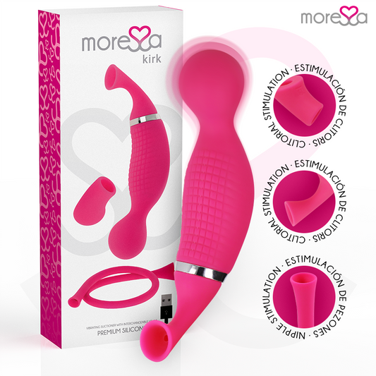 MORESSA - KIRK DUO ZUIGING + MULTI-PERFORMANCE MASSAGER PREMIUM SILICONE OPLAADBAAR