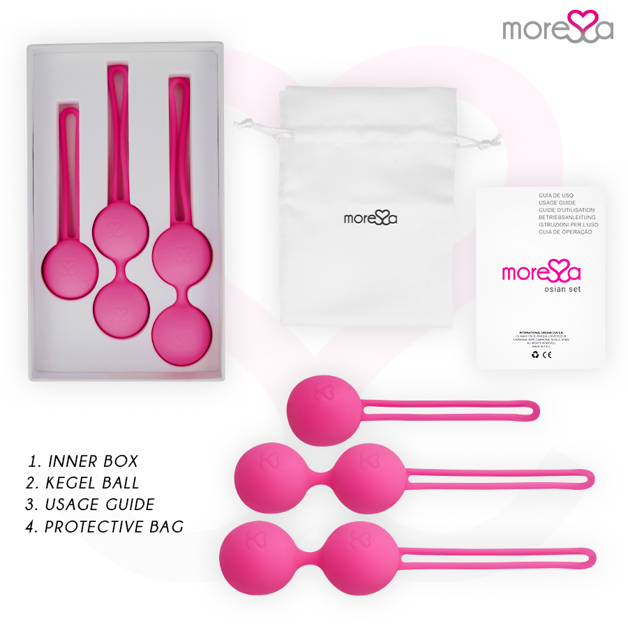 MORESSA - OSIAN SET PREMIUM SILICONE ROZE (Osian One - 51 g | Osian Two - 101 g | Osian Three 85 g)