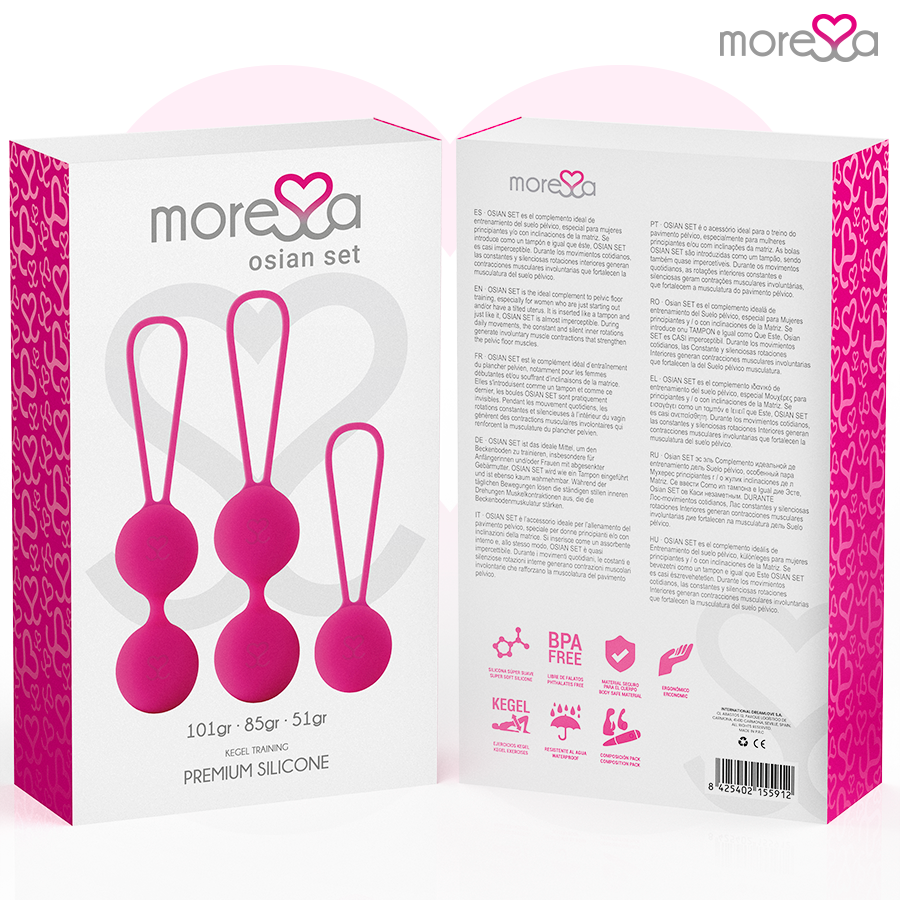MORESSA - OSIAN SET PREMIUM SILICONE ROZE (Osian One - 51 g | Osian Two - 101 g | Osian Three 85 g)