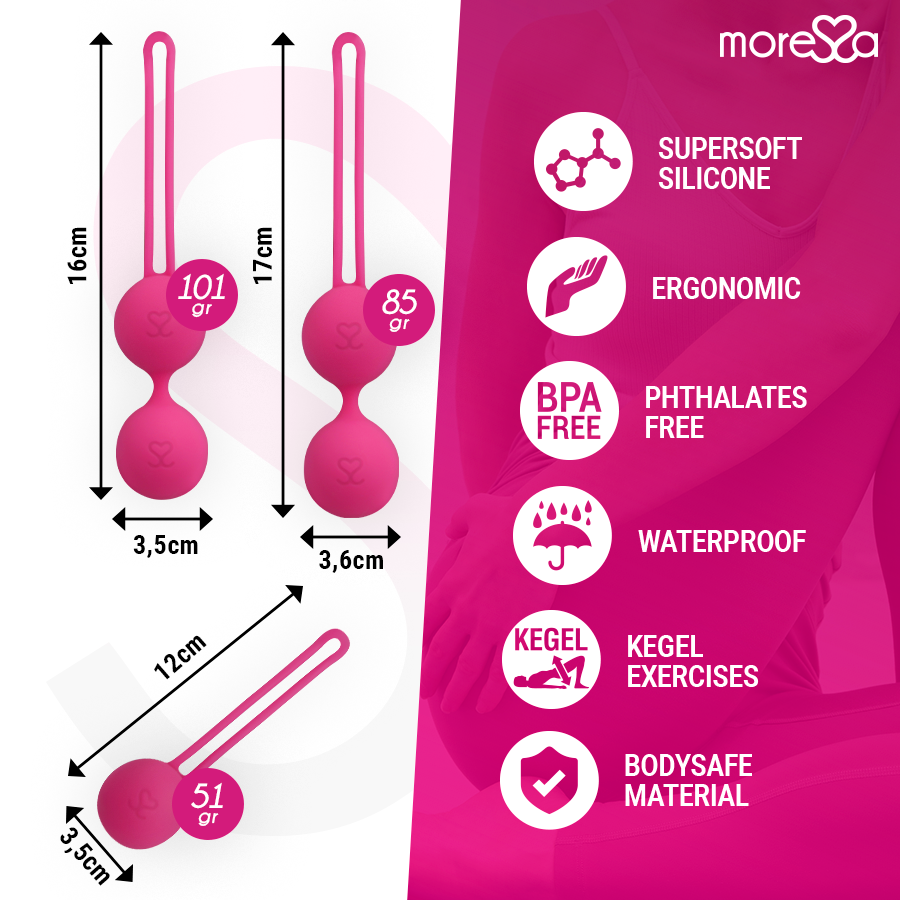 MORESSA - OSIAN SET PREMIUM SILICONE ROZE (Osian One - 51 g | Osian Two - 101 g | Osian Three 85 g)