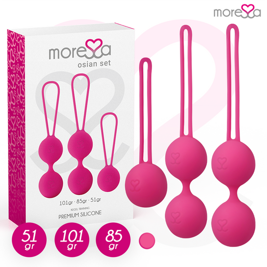 MORESSA - OSIAN SET PREMIUM SILICONE ROZE (Osian One - 51 g | Osian Two - 101 g | Osian Three 85 g)