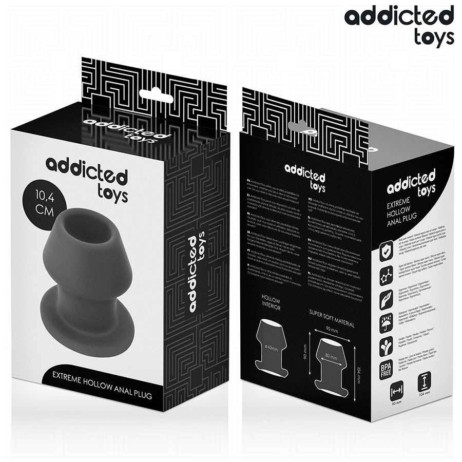 ADDICTED TOYS - EXTREME HOLLE ANALE PLUG SILICONE MAAT L 10,4 CM