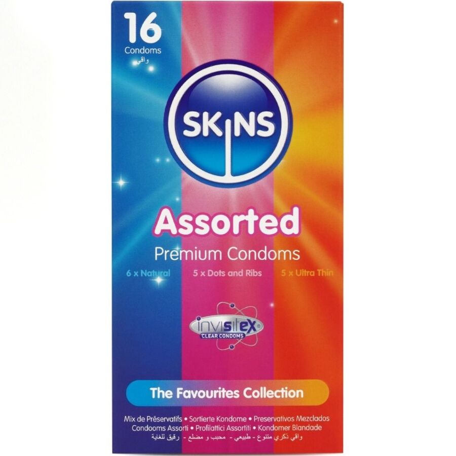 SKINS - VERPAKKING MET 16 DIVERSE PREMIUM CONDOMS