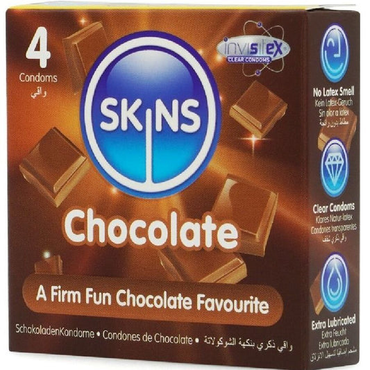 SKINS - CHOCOLADE PREMIUM CONDOMS PAK 4