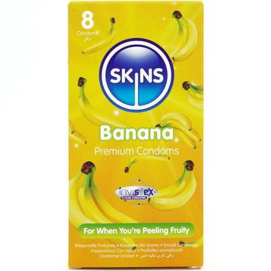 SKINS - BANANA PREMIUM CONDOMS PAK 8