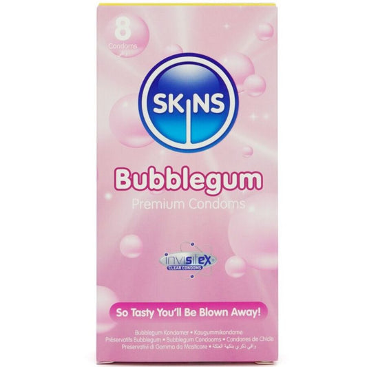 SKINS - BUBBLEGUM PREMIUM CONDOMS PAK 8