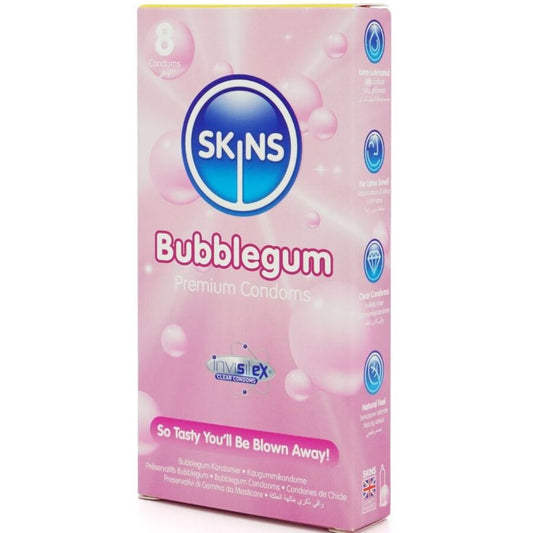 SKINS - BUBBLEGUM PREMIUM CONDOMS PAK 8