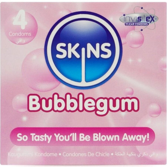 SKINS - BUBBLEGUM PREMIUM CONDOMS PAK 4