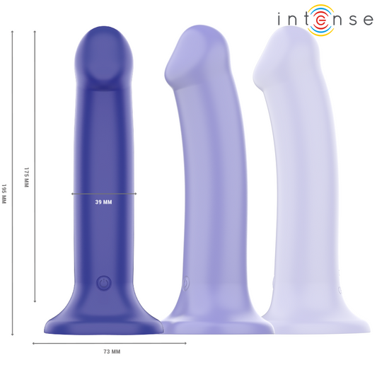 INTENS - VICTORIA VIBRATOR MET ZUIGNAP 10 TRILLINGEN DONKERBLAUW AFSTANDSBEDIENING