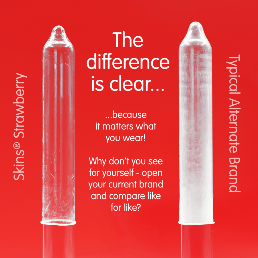 SKINS - AARDBEI PREMIUM CONDOMS PAK 8