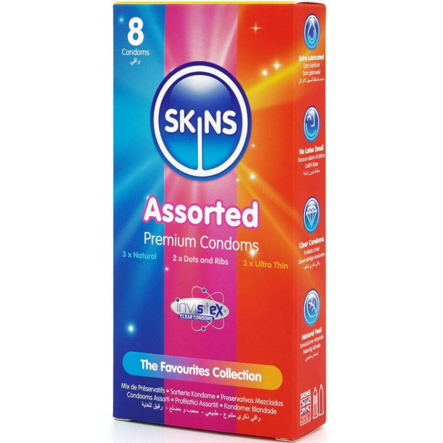 SKINS - VERPAKKING MET ASSORTI PREMIUM CONDOMS 8