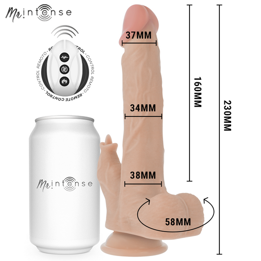MR INTENSE - REALISTISCHE MULTIFUNCTIONELE REDFORD MET TRILLING EN UP EN DOWN AFSTANDSBEDIENING 23 CM -O- 3.5 CM