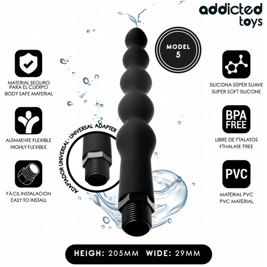 ADDICTED TOYS - ANAALREINIGER MET UNIVERSELE ADAPTER MODEL 5