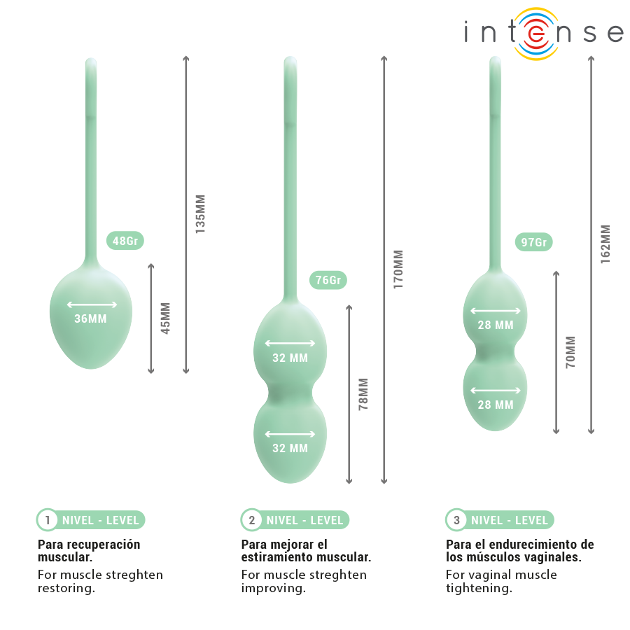 INTENSE - CHARLI KEGELBALSET LICHT JADEGROEN