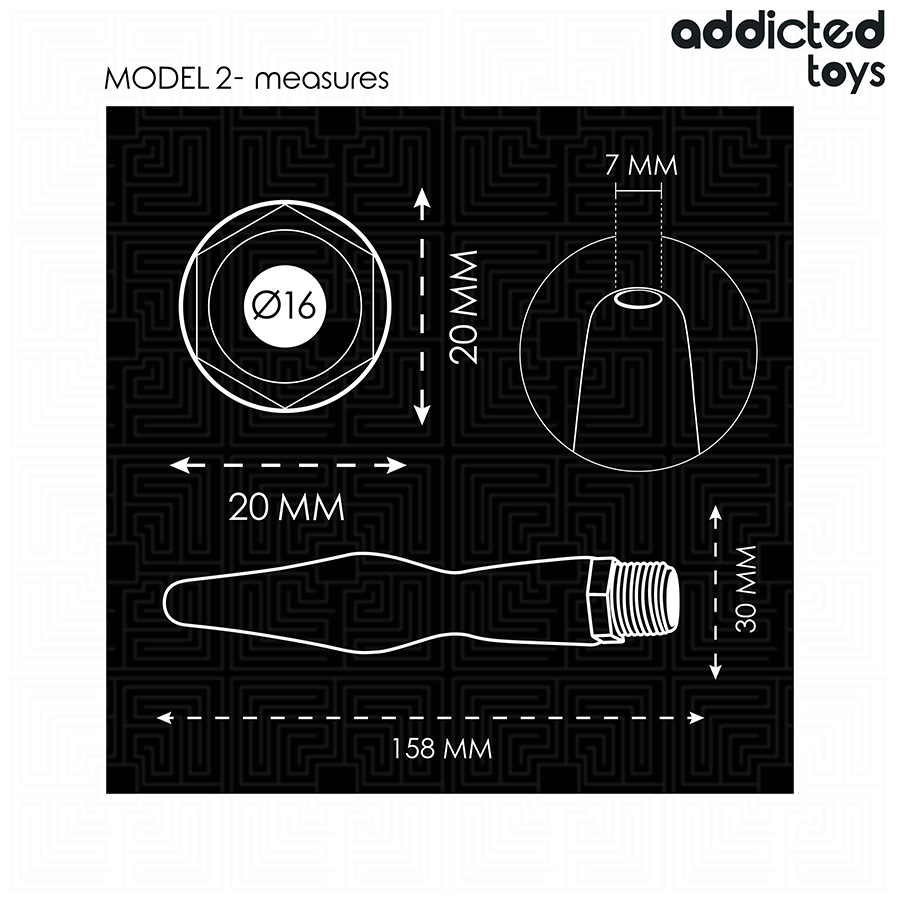 ADDICTED TOYS - ANAAL REINIGER MET UNIVERSELE ADAPTER MODEL 2