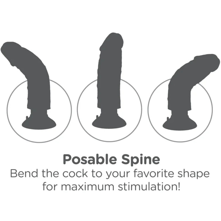 KING COCK - VIBRATING COCK BRUIN 20.32 CM
