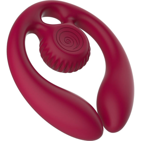 SNAIL VIBE - GIZI DUO KOPPELSTIMULATOR AFSTANDSBEDIENING BORDEAUX