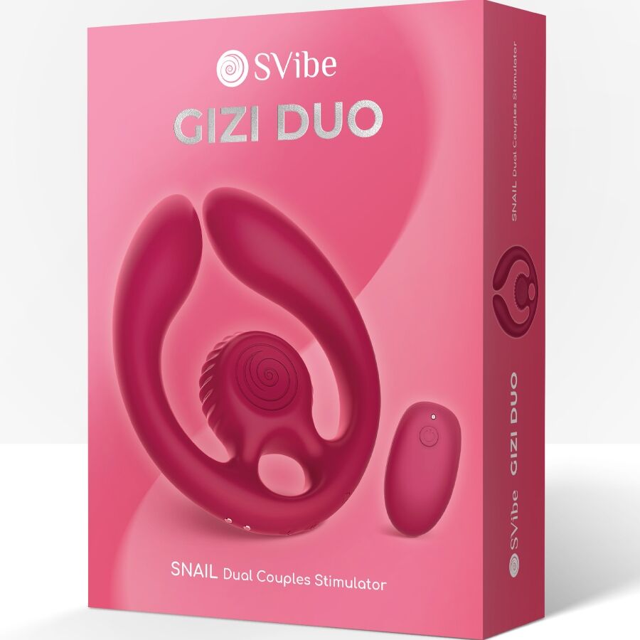 SNAIL VIBE - GIZI DUO KOPPELSTIMULATOR AFSTANDSBEDIENING BORDEAUX