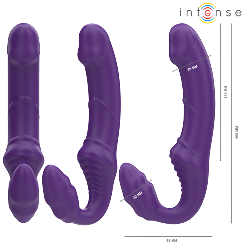 INTENSE - JILL DUBBELE VIBRATOR 20 CM PAARS AFSTANDSBEDIENING