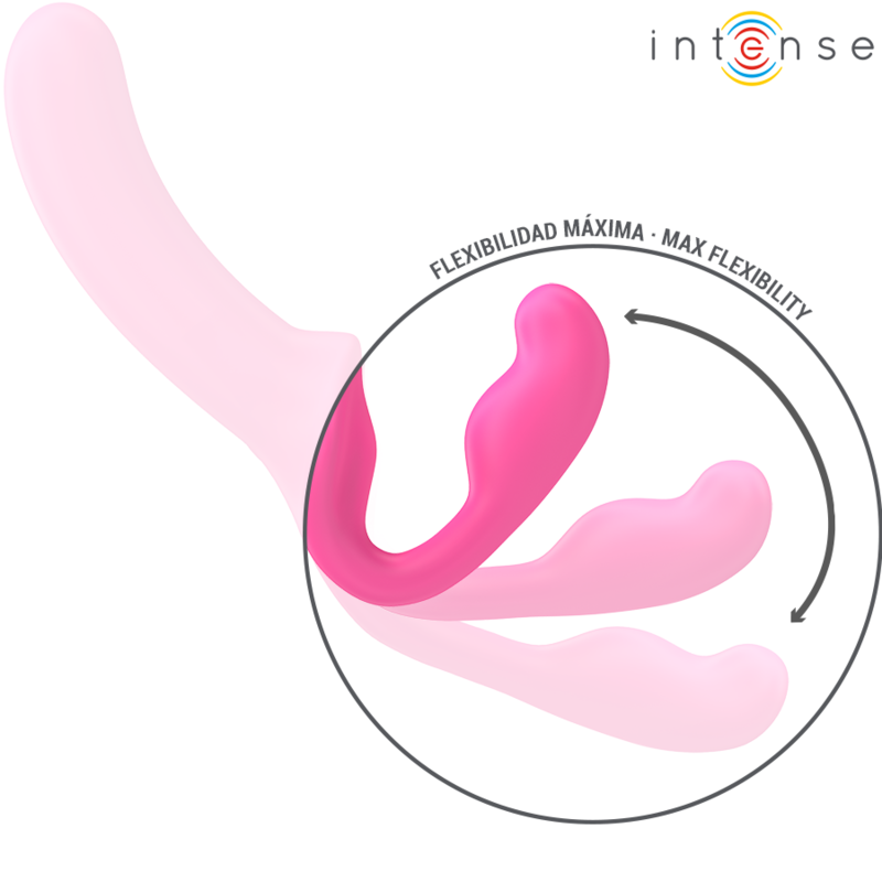 INTENSE - AMY DUBBELE VIBRATOR 20 CM ROZE AFSTANDSBEDIENING