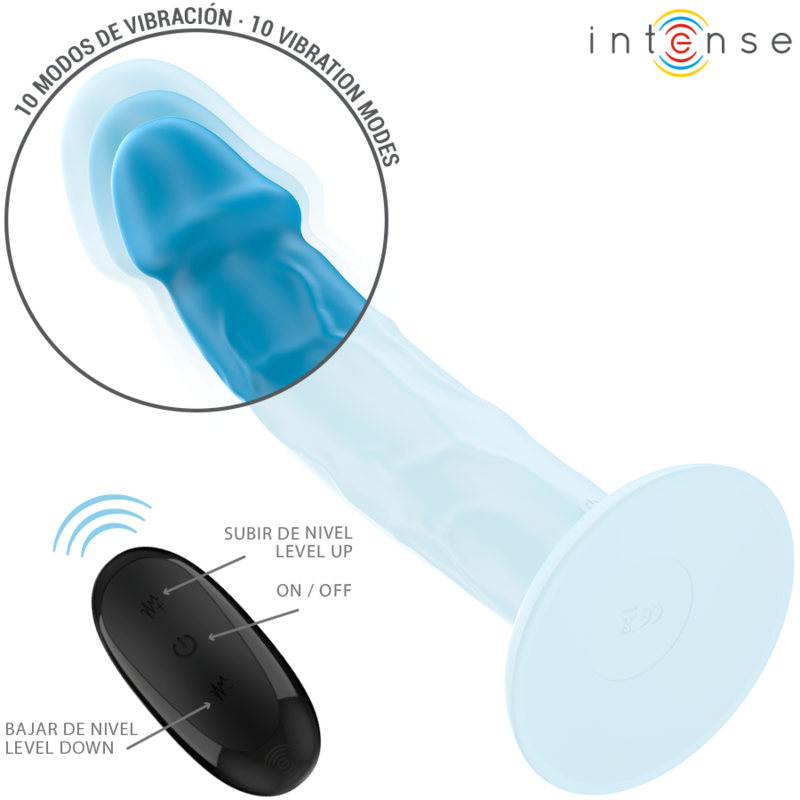 INTENSE - PHOEBE REALISTISCHE VIBRATOR 10 TRILLINGEN BLAUW AFSTANDSBEDIENING