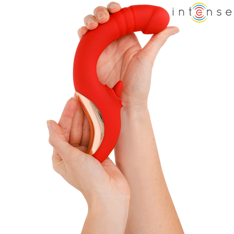 INTENSE - PAULINA VIBRATOR EN STIMULATOR IN U-VORM ROOD