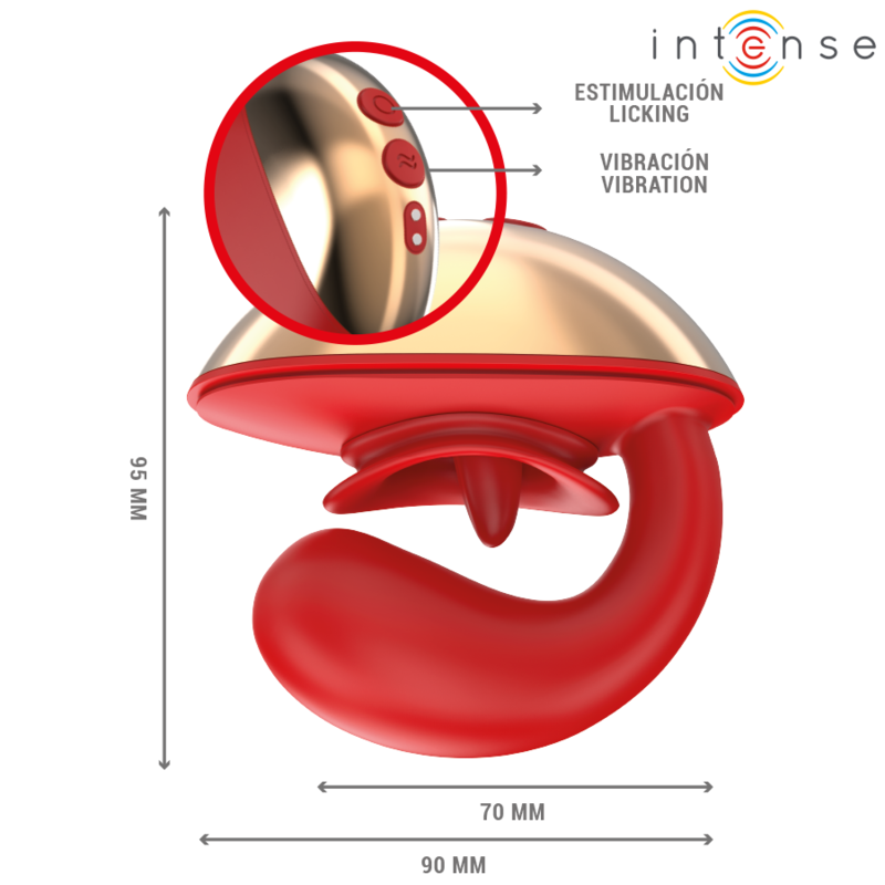 INTENSE - MARIAH VIBRATOR & STIMULATOR IN U-VORM 10 TRILLINGEN ROOD