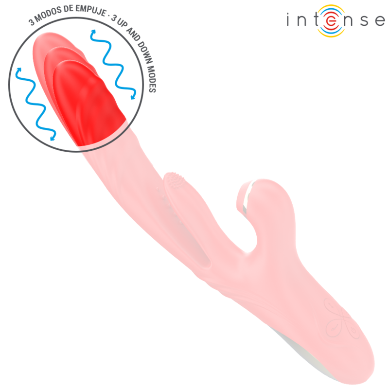 INTENSE - KAROL MULTIFUNCTIONELE VIBRATOR STOTEN & STIMULATIE & STIMULERENDE GOLVEN ROOD