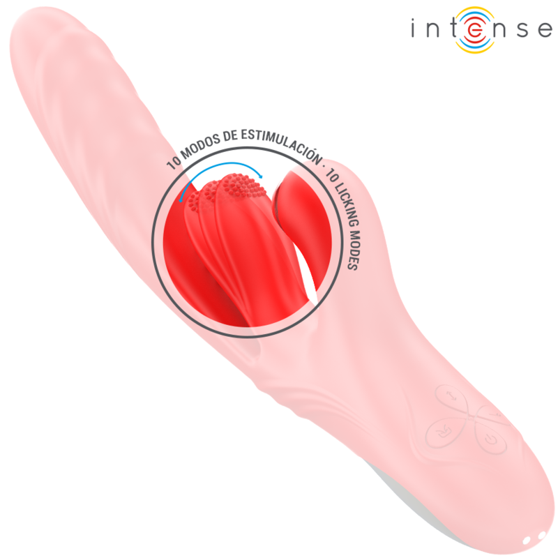 INTENSE - KAROL MULTIFUNCTIONELE VIBRATOR STOTEN & STIMULATIE & STIMULERENDE GOLVEN ROOD