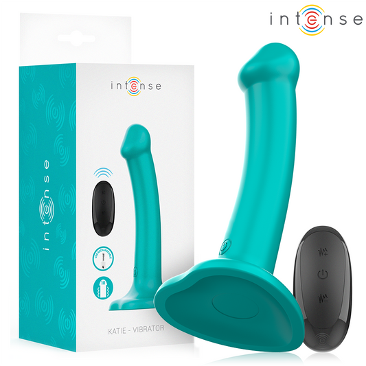 INTENSE - KATIE VIBRATOR MET ZUIGNAP 10 TRILLINGEN BLAUW AFSTANDSBEDIENING
