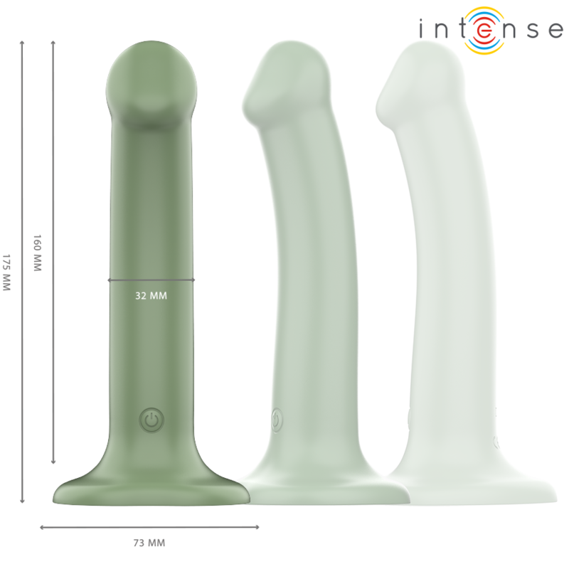 INTENSE - BECCA VIBRATOR MET ZUIGNAP 10 TRILLINGEN GROENE AFSTANDSBEDIENING