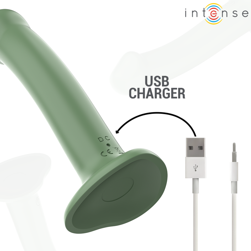 INTENSE - BECCA VIBRATOR MET ZUIGNAP 10 TRILLINGEN GROENE AFSTANDSBEDIENING