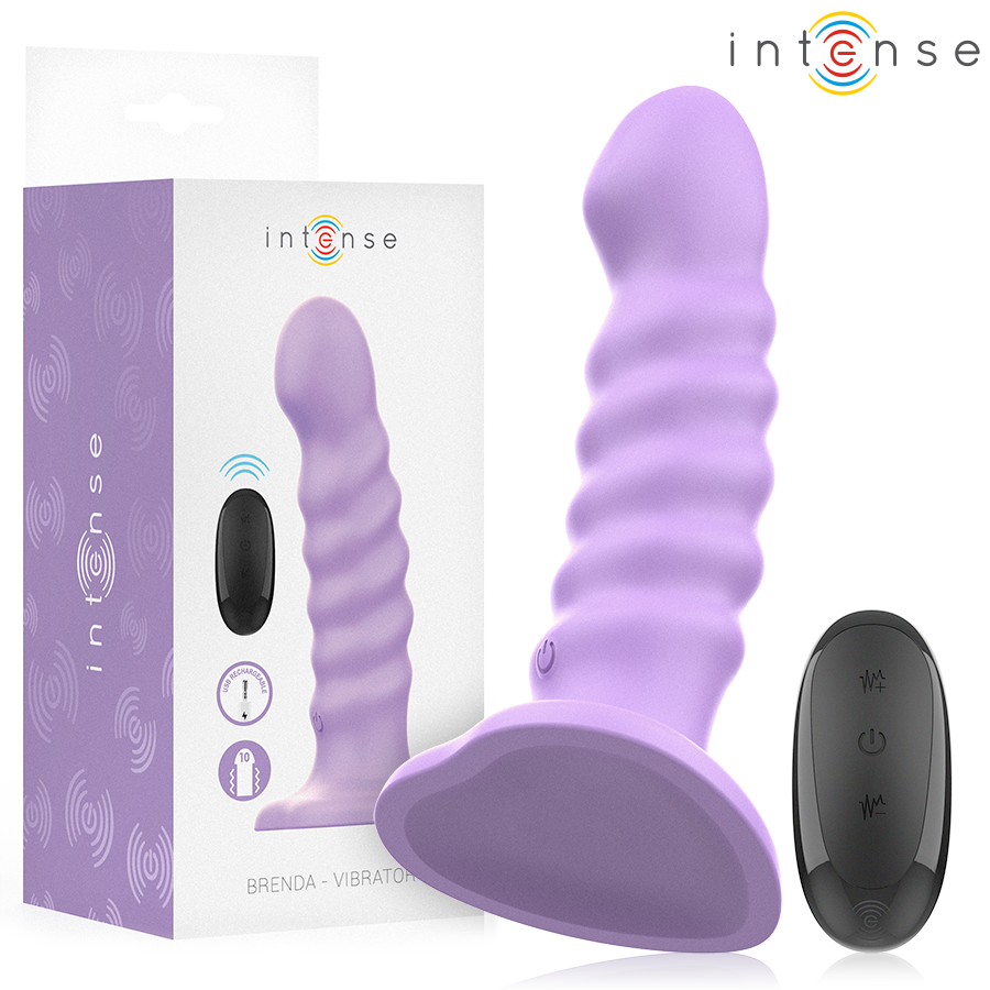 INTENSE - BRENDA VIBRATOR MAAT M SPIRAAL DESIGN 10 TRILLINGEN PAARS AFSTANDSBEDIENING