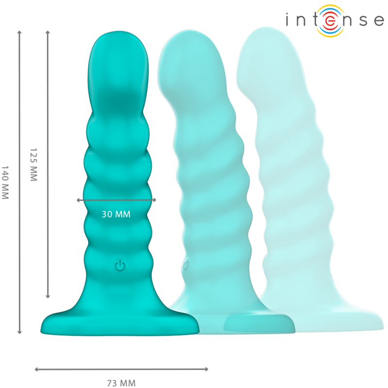 INTENSE - BUFFY VIBRATOR MAAT S SPIRAALVORMIG ONTWERP 10 TRILLINGEN BLAUWE AFSTANDSBEDIENING