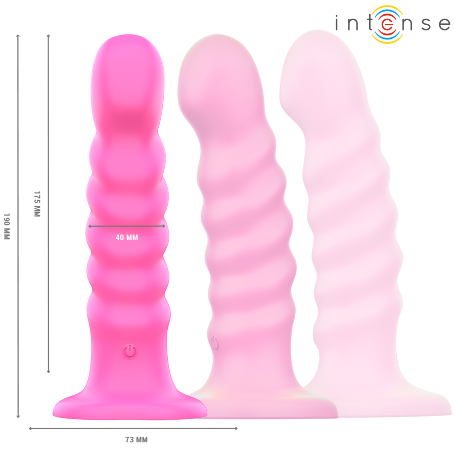 INTENSE - CINDY VIBRATOR MAAT L SPIRAAL DESIGN 10 TRILLINGEN ROZE AFSTANDSBEDIENING