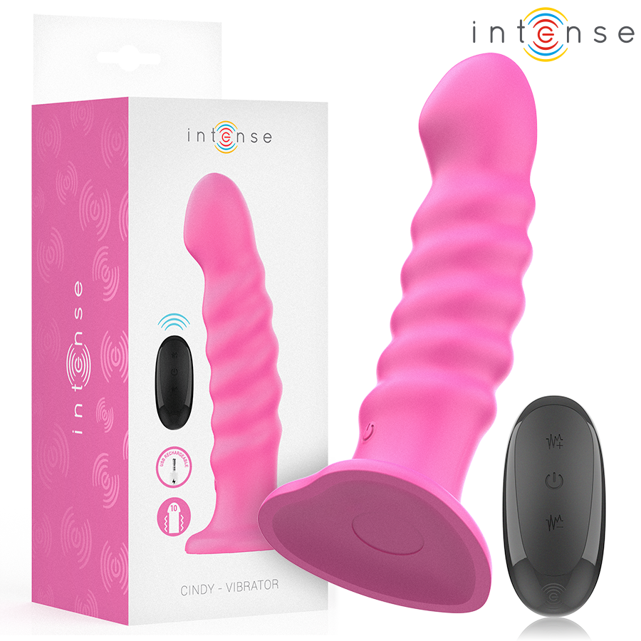 INTENSE - CINDY VIBRATOR MAAT L SPIRAAL DESIGN 10 TRILLINGEN ROZE AFSTANDSBEDIENING