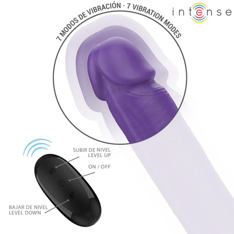 INTENSE - GUNTER DILDO DUBBELE VIBRATOR 40 CM PAARS AFSTANDSBEDIENING