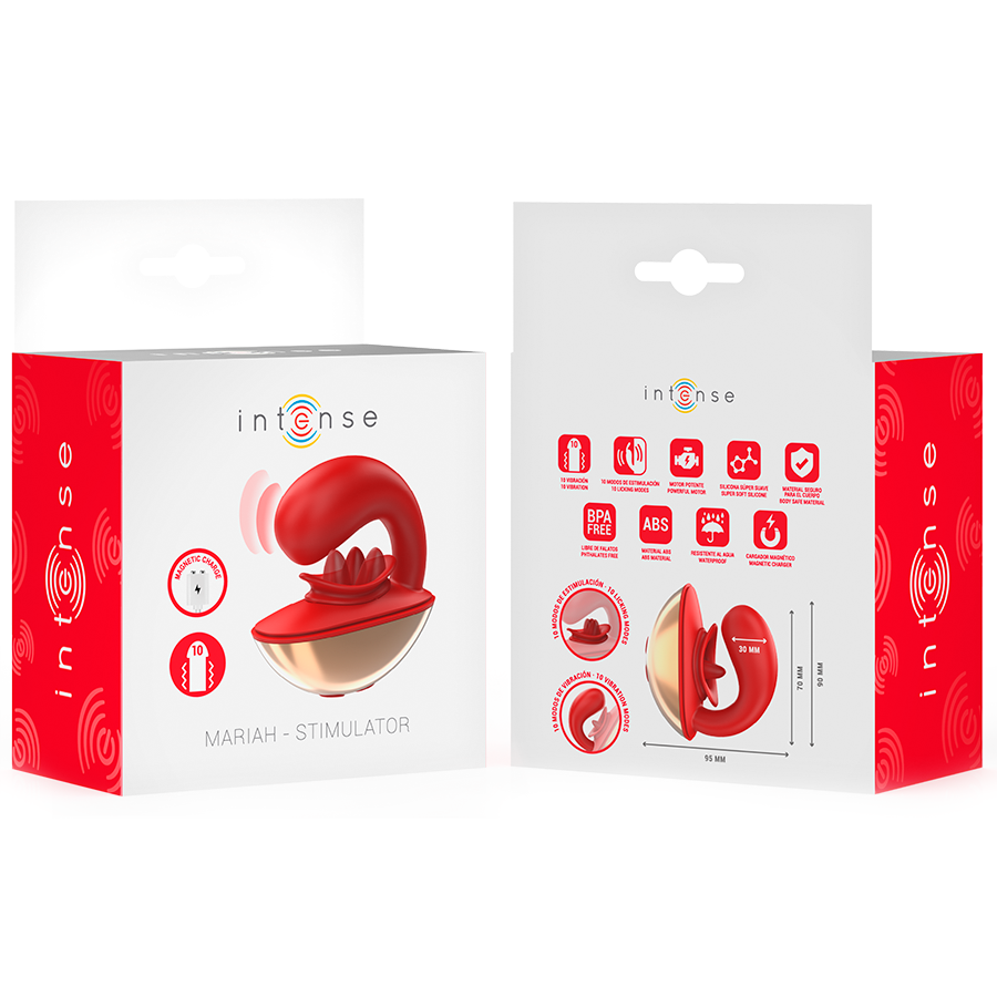 INTENSE - MARIAH VIBRATOR & STIMULATOR IN U-VORM 10 TRILLINGEN ROOD