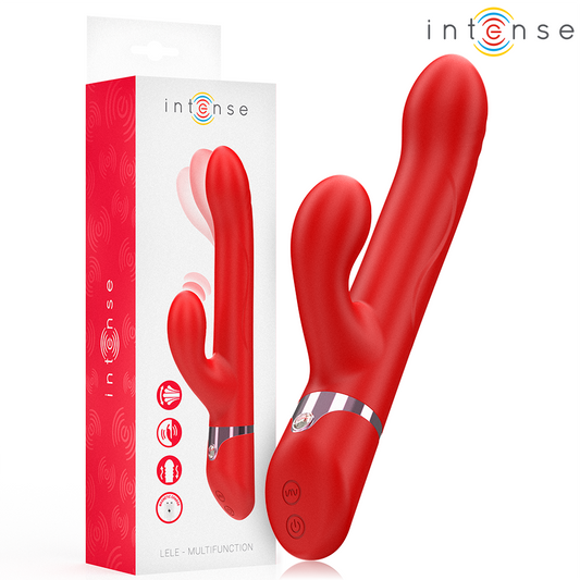 INTENSE - LELE MULTIFUNCTIONELE VIBRATOR ROTEREND & OSCILLEREND & STIMULEREND ROOD