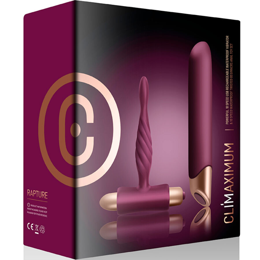 CLIMAXIMUM - RAPTURE KIT VIBRATOR KLASSIEK + ANALE PLUG VOOR BEGINNERS
