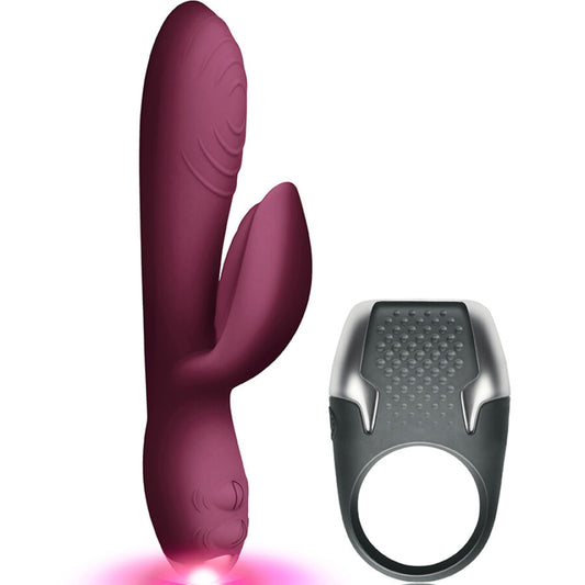 CLIMAXIMUM - LAMOUR KIT KONIJNENVIBRATOR + LED PIEMELRING