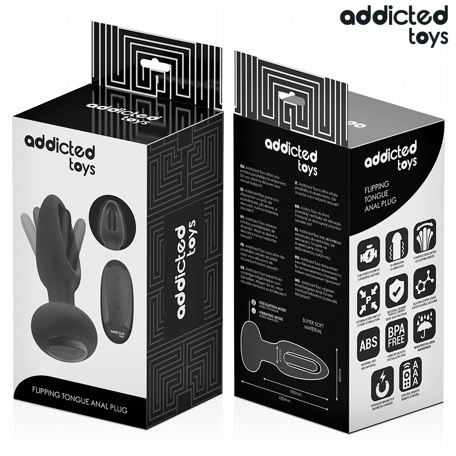 ADDICTED TOYS - ANAALPLUG MET TRILLENDE TONG EN AFSTANDSBEDIENING
