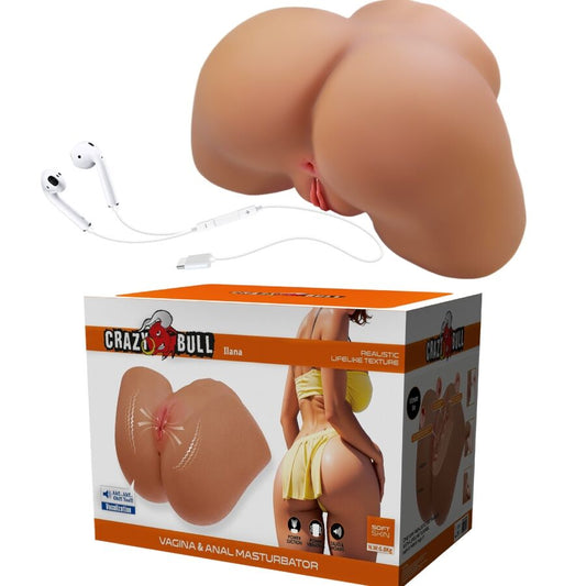 CRAZY BULL - ILANA REALISTISCHE VROUWELIJKE BILVIBRATOR EN ZUIGER MET GELUID 6,8 KG