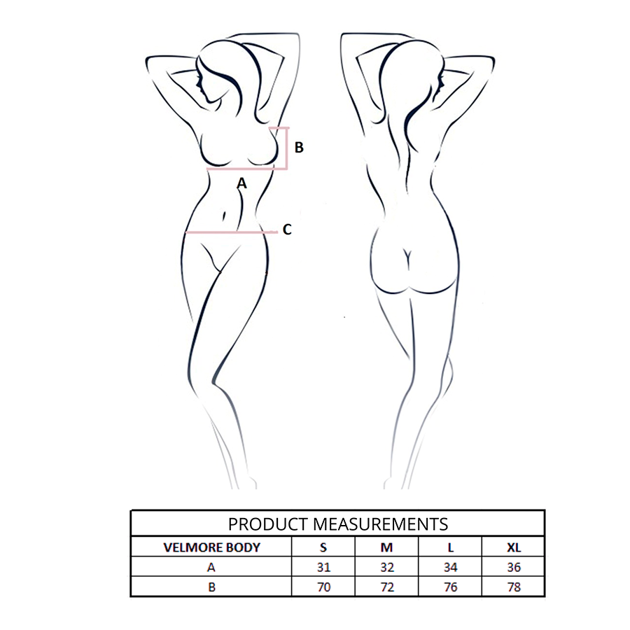 PASSION - VELMORE BODY ZWART L/XL