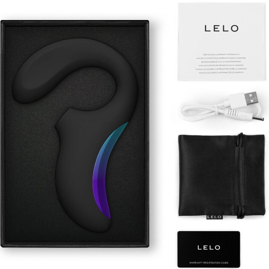 LELO - ENIGMA WAVE Drievoudige vibratiemassager zwart