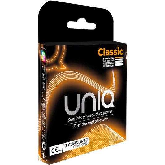 UNIQ - KLASSIEKE LATEXVRIJE CONDOMS 3 STUKS