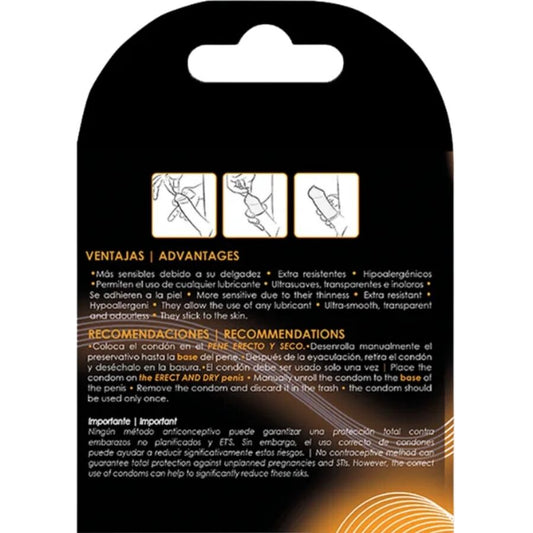 UNIQ - KLASSIEKE LATEXVRIJE CONDOMS 3 STUKS